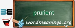 WordMeaning blackboard for prurient